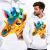 BLUZA Z KAPTUREM  ZWIERZĘTA  ŻYRAFA